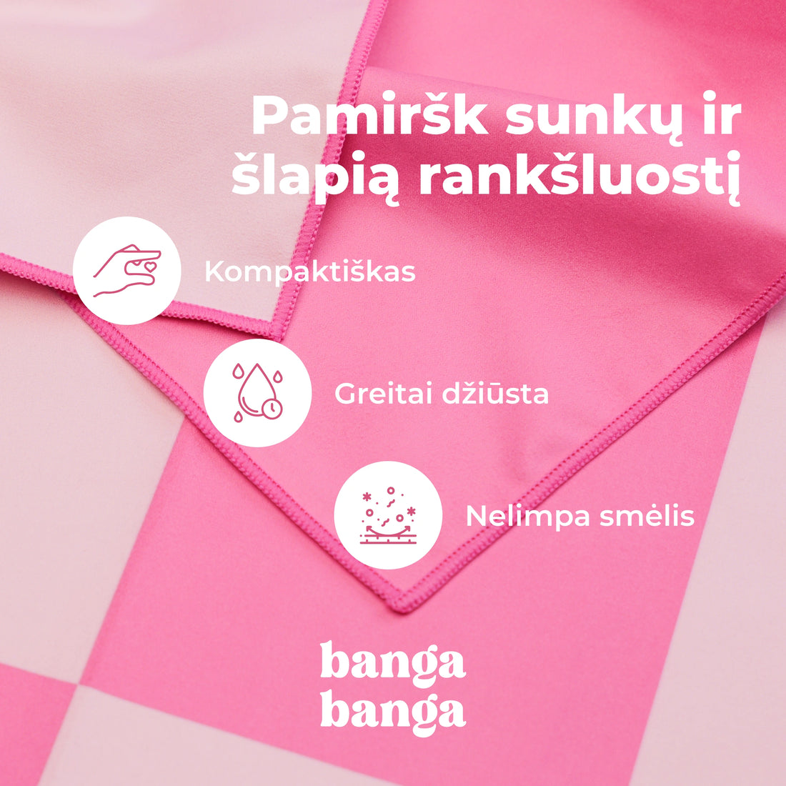 Paplūdimio rankšluostis - Blush