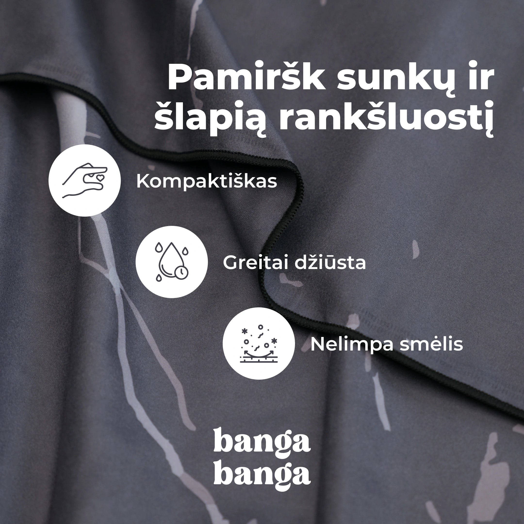 Paplūdimio rankšluostis - Slate