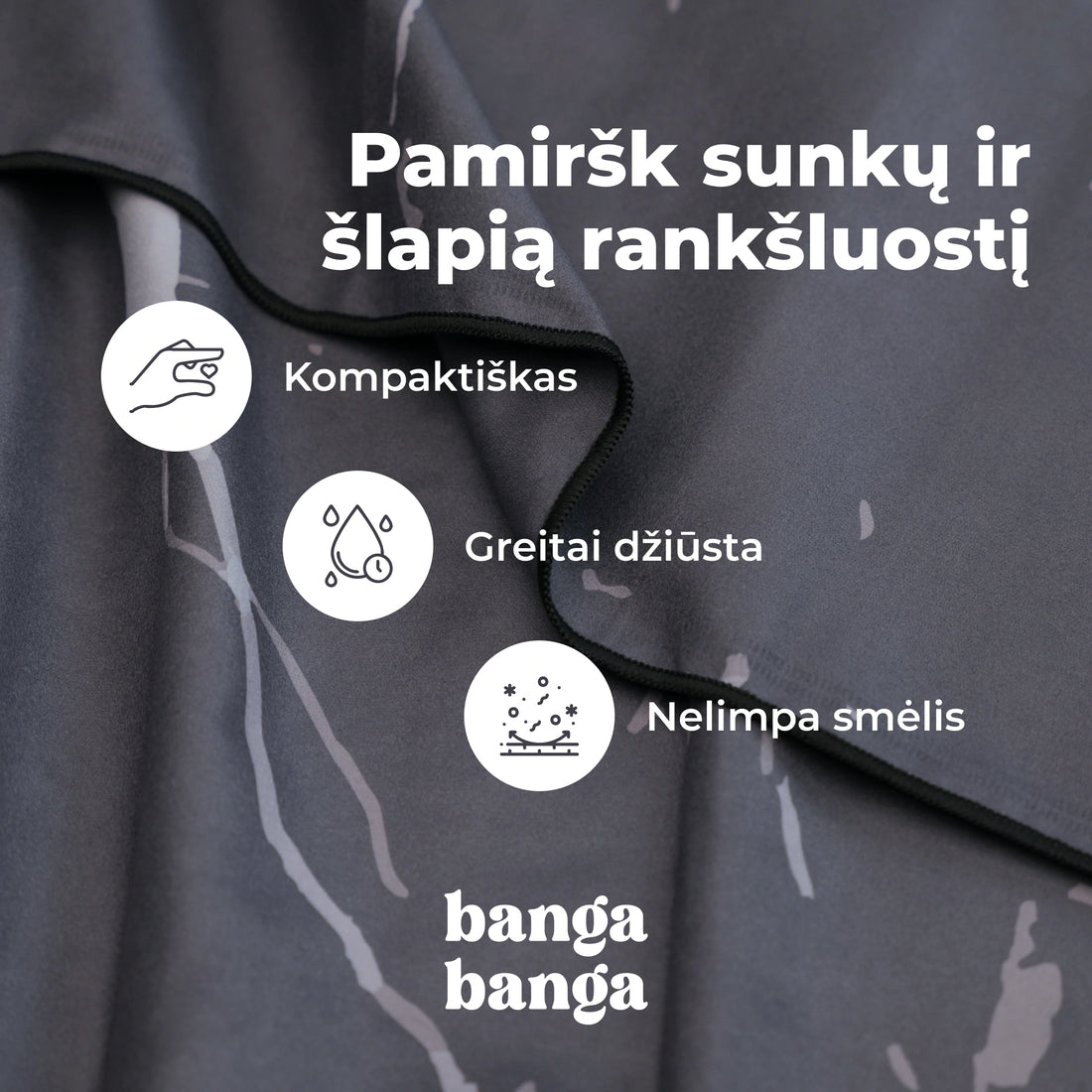 Paplūdimio rankšluostis - Slate