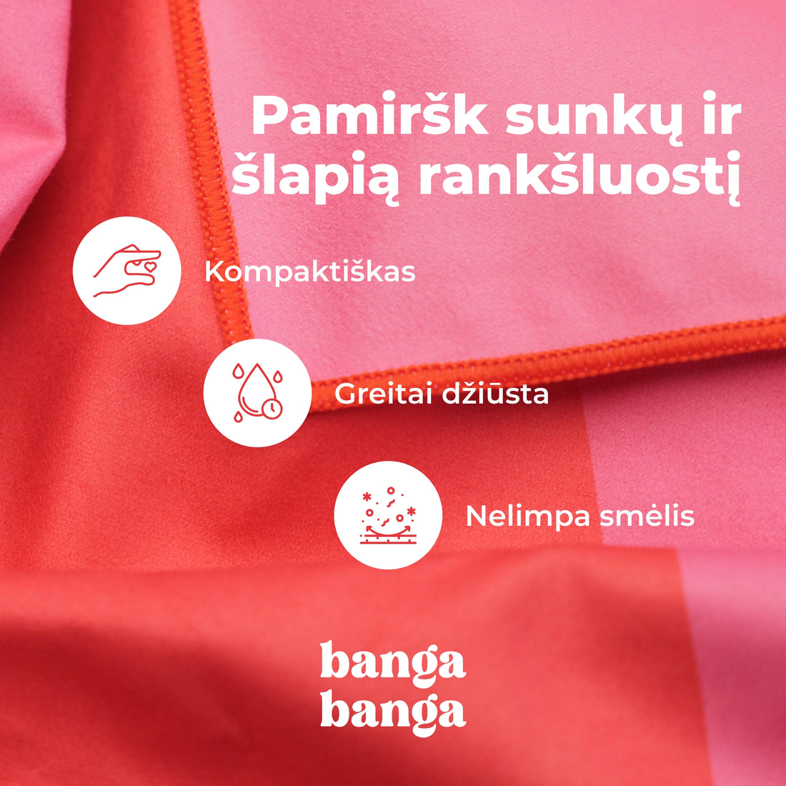 Paplūdimio rankšluostis - Corala